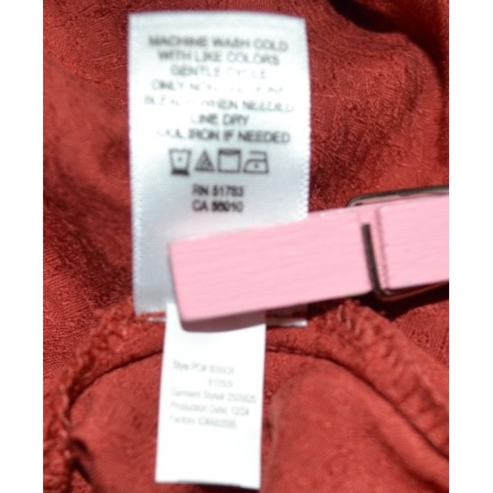 Maurices Womens Top XL Orange Terracota Short Sleeve Blouse - Picture 7 of 8